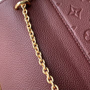 Kitlife Louis Vuitton Wallet on Chain Rosy in Burgundy M25814 19.5×13.5×6.5cm  - 3