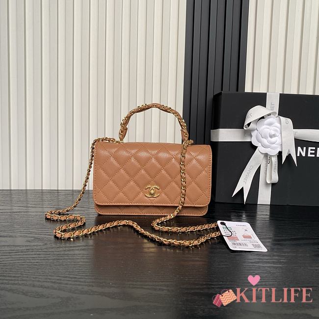 Kitlife Chanel 25B Woc Bag Brown AP4785 19cm - 1