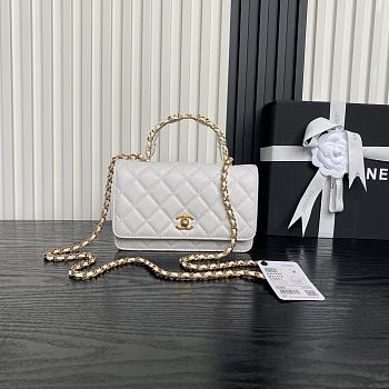 Kitlife Chanel 25B Woc Bag White AP4785 19cm