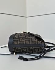 Kitlife Fendi Backpack Brown FF Fabric 8689 23x12x26 - 4
