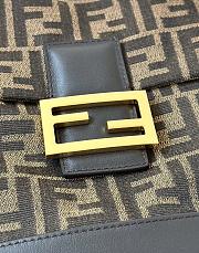 Kitlife Fendi Backpack Brown FF Fabric 8689 23x12x26 - 2