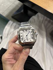 Kitlife Cartier Santos de Watch Silver in White - 3