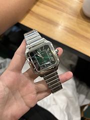 Kitlife Cartier Santos de Watch Silver in Green - 1
