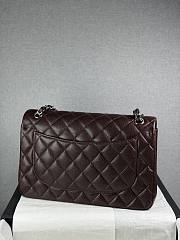 Kitlife Chanel Classic Flap Jumbo Dark Brown Caviar Leather Bag Silver Hardware - 30cm  - 6