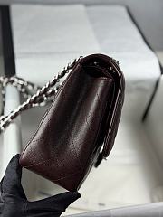 Kitlife Chanel Classic Flap Jumbo Dark Brown Caviar Leather Bag Silver Hardware - 30cm  - 4