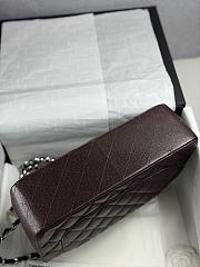 Kitlife Chanel Classic Flap Jumbo Dark Brown Caviar Leather Bag Silver Hardware - 30cm  - 5