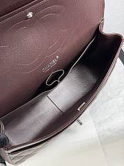 Kitlife Chanel Classic Flap Jumbo Dark Brown Caviar Leather Bag Silver Hardware - 30cm  - 3