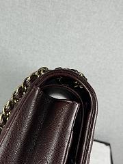 Kitlife Chanel Classic Flap Jumbo Dark Brown Caviar Leather Bag Gold Hardware - 30cm  - 2