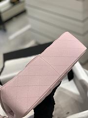 Kitlife Chanel Classic Flap Jumbo Pink Caviar Leather Bag Silver Hardware - 30cm  - 6