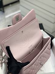 Kitlife Chanel Classic Flap Jumbo Pink Caviar Leather Bag Silver Hardware - 30cm  - 5