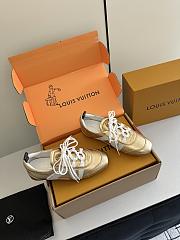 Kitlife Louis Vuitton Sneakerina Shoes Gold & White - 1
