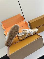 Kitlife Louis Vuitton Sneakerina Shoes Gold & White - 6