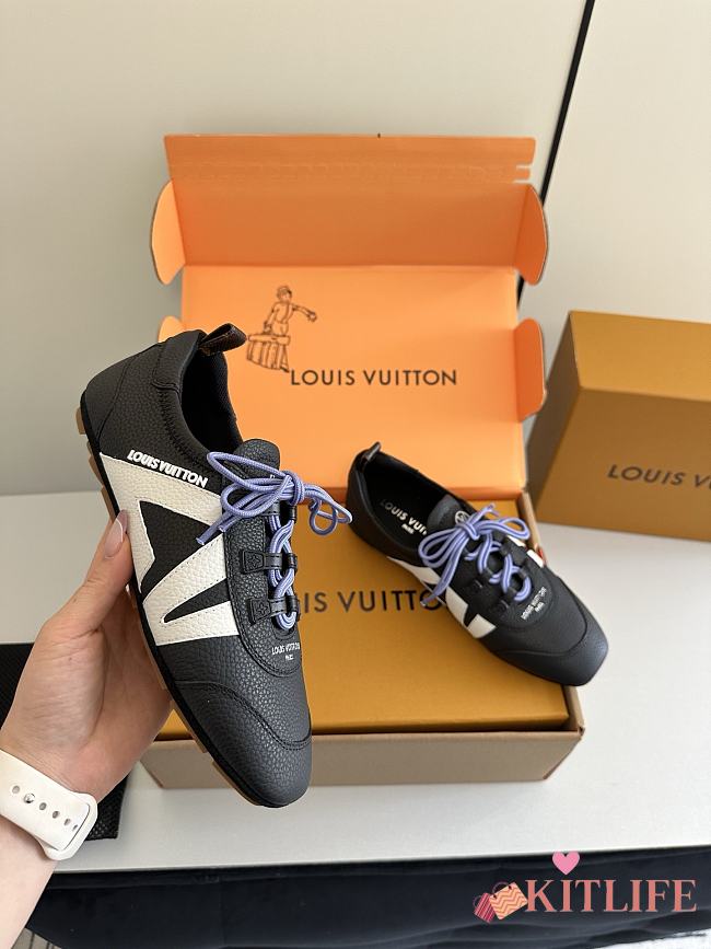 Kitlife Louis Vuitton Sneakerina Shoes Black & White - 1