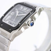 Kitlife Cartier Santos de Watch Silver in Black  - 4