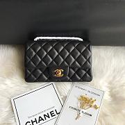 Kitlife Chanel Classic Flap Bag Lambskin Black In Gold Hardware 20x14x7cm - 1