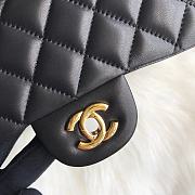 Kitlife Chanel Classic Flap Bag Lambskin Black In Gold Hardware 20x14x7cm - 4