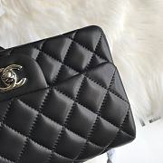 Kitlife Chanel Classic Flap Bag Lambskin Black In Silver Hardware 20x14x7cm  - 6