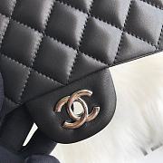 Kitlife Chanel Classic Flap Bag Lambskin Black In Silver Hardware 20x14x7cm  - 2