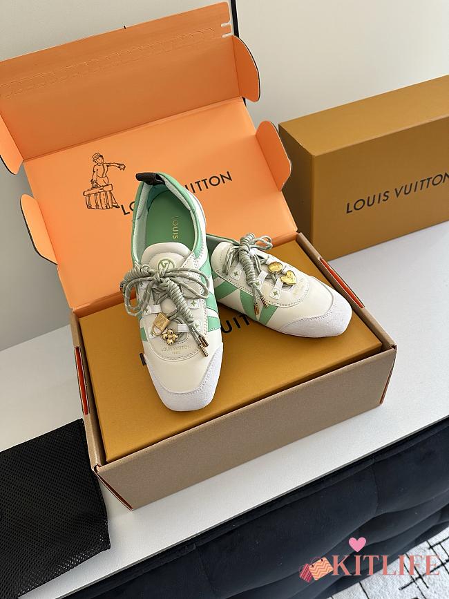 Kitlife Louis Vuitton Sneakerina Shoes Green & White - 1