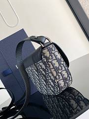 Kitlife Dior Mini Saddle Messenger Bag with Flap Beige & Black Oblique Jacquard 20x13.5x5.5cm  - 6