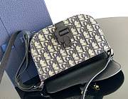 Kitlife Dior Mini Saddle Messenger Bag with Flap Beige & Black Oblique Jacquard 20x13.5x5.5cm  - 3