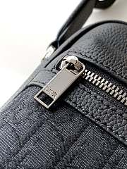 Kitlife Dior Rider 2.0 Zipped Messenger Bag Black Oblique Jacquard 23x17x7.5cm - 5