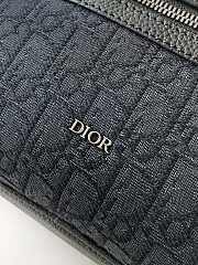 Kitlife Dior Rider 2.0 Zipped Messenger Bag Black Oblique Jacquard 23x17x7.5cm - 2