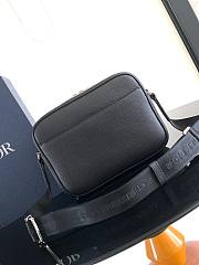 Kitlife Dior Rider 2.0 Zipped Messenger Bag Beige & Black Oblique Jacquard 23x17x7.5cm - 3