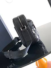 Kitlife Dior Rider 2.0 Zipped Messenger Bag Beige & Black Oblique Jacquard 23x17x7.5cm - 4