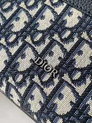 Kitlife Dior Rider 2.0 Zipped Messenger Bag Beige & Black Oblique Jacquard 23x17x7.5cm - 2