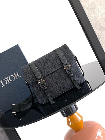 Kitlife Dior Hit The Road Bag Black Oblique Jacquard 24x18x8cm