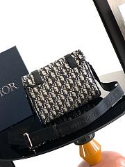 Kitlife Dior Hit The Road Bag Beige & Black Oblique Jacquard 24x18x8cm  - 3