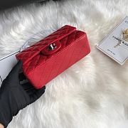Kitlife Chanel Classic Flap Bag Lambskin Red In Silver Hardware 20x14x7cm  - 6