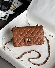 Kitlife Chanel Classic Flap Bag Lambskin Brown In Silver Hardware 20x14x7cm  - 1