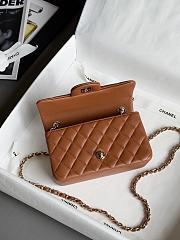 Kitlife Chanel Classic Flap Bag Lambskin Brown In Silver Hardware 20x14x7cm  - 6