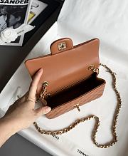 Kitlife Chanel Classic Flap Bag Lambskin Brown In Silver Hardware 20x14x7cm  - 2