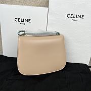 Kitlife Celine Besace Triomphe Beige Calfskin Leather Chain Bag 199273 24.5x17x4cm - 5