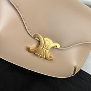 Kitlife Celine Besace Triomphe Beige Calfskin Leather Chain Bag 199273 24.5x17x4cm - 3