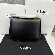 Kitlife Celine Besace Triomphe Black Calfskin Leather Chain Bag 199273 24.5x17x4cm - 4