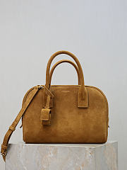 Kitlife Saint Laurent Sac De Jour Boston Small In Brown Suede Leather 851694 27×18×15cm - 1