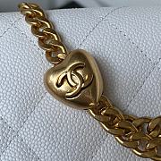 Kitlife Chanel Sweetheart Crush Mini Flap Bag White AS3828 12x19x8cm - 2