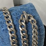 Kitlife Chanel Sweetheart Crush Mini Flap Bag Blue Denim AS3828 12x19x8cm  - 4