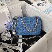 Kitlife Chanel Sweetheart Crush Mini Flap Bag Blue Denim AS3828 12x19x8cm  - 2