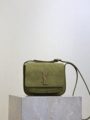 Kitlife Saint Laurent Niki Baby Shoulder Bag Green Suede 633151 22×16.5×12cm - 1