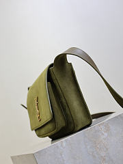 Kitlife Saint Laurent Niki Baby Shoulder Bag Green Suede 633151 22×16.5×12cm - 6