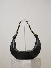 Kitlife Saint Laurent Amalia Hobo Bag In Black Lambskin 862210 23-62x28x4cm - 1