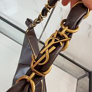 Kitlife Saint Laurent Amalia Hobo Bag In Dark Brown Lambskin 862210 23-62x28x4cm - 3