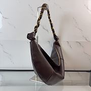 Kitlife Saint Laurent Amalia Hobo Bag In Dark Brown Lambskin 862210 23-62x28x4cm - 4