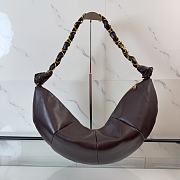 Kitlife Saint Laurent Amalia Hobo Bag In Dark Brown Lambskin 862210 23-62x28x4cm - 2