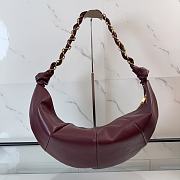 Kitlife Saint Laurent Amalia Hobo Bag In Burgundy Lambskin 862210 23-62x28x4cm  - 1